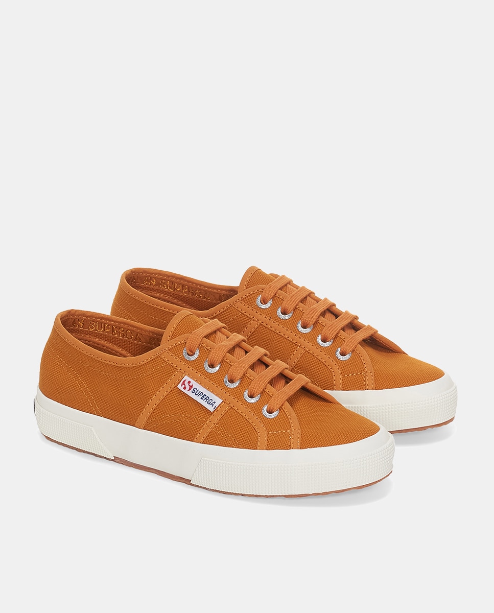 Zapatillas de mujer de loneta con cordones - Superga - Amarillo Amarillo-2