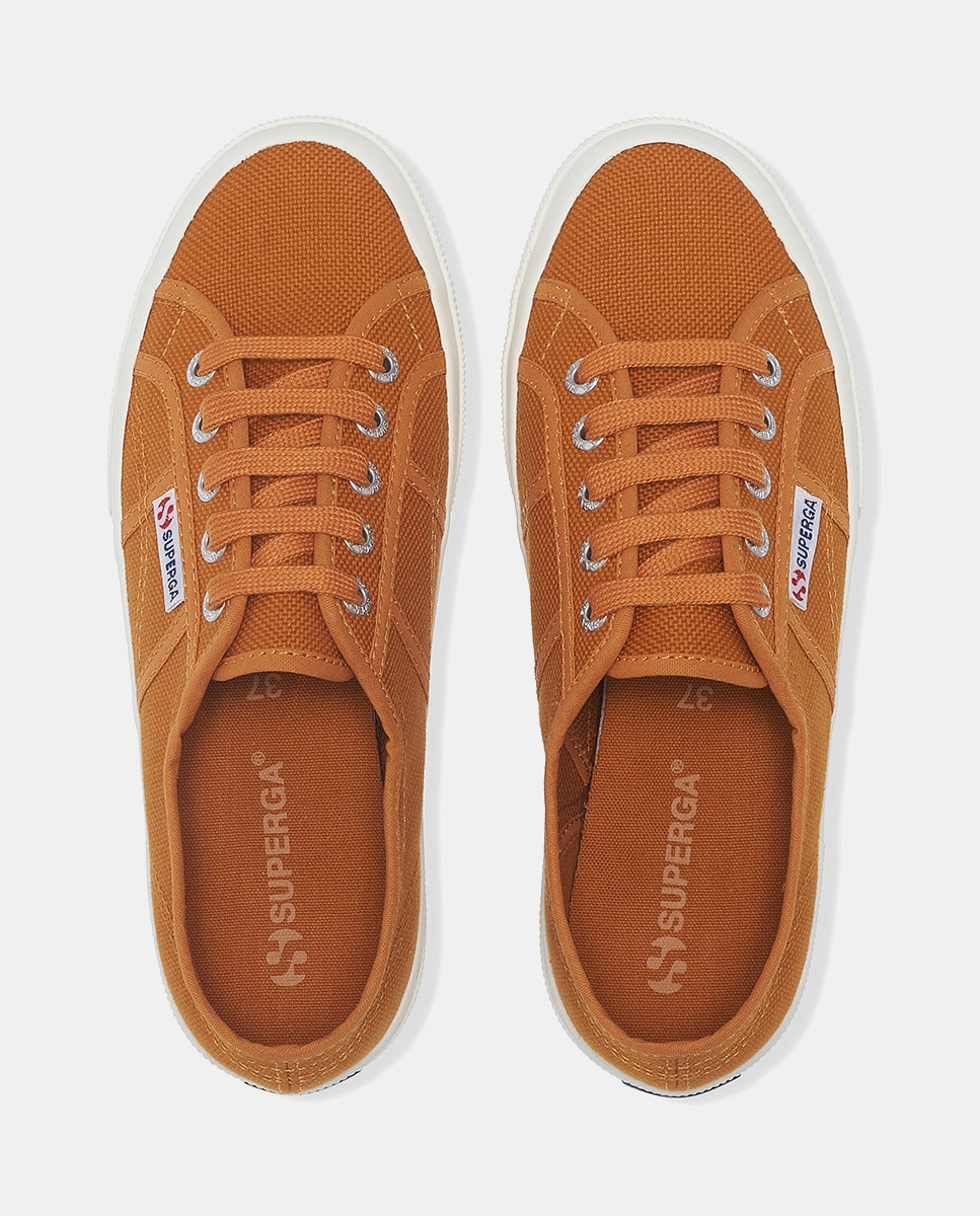 Zapatillas de mujer de loneta con cordones - Superga - Amarillo Amarillo-4