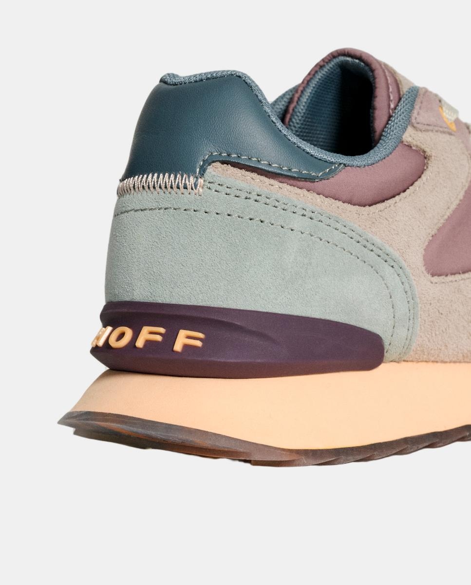 Sapatilhas Baixas em Pele com Sola de Borracha Lilás-5