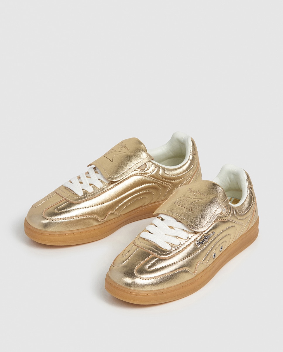 Sapatilhas Ball Metal Brilhantes Ouro-3
