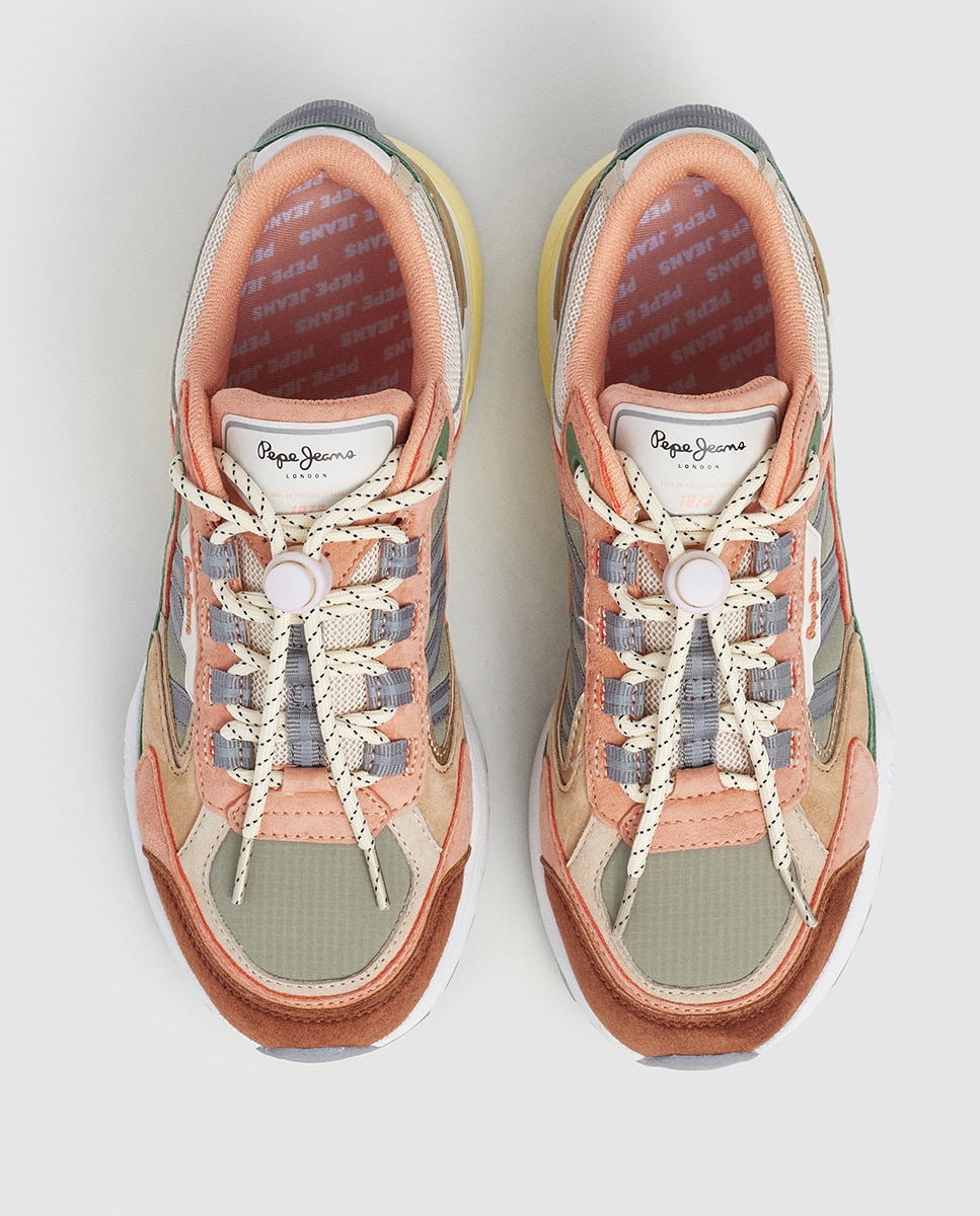Zapatillas Darren Trek de mujer con mix de color - Pepe Jeans - Natural Natural-2