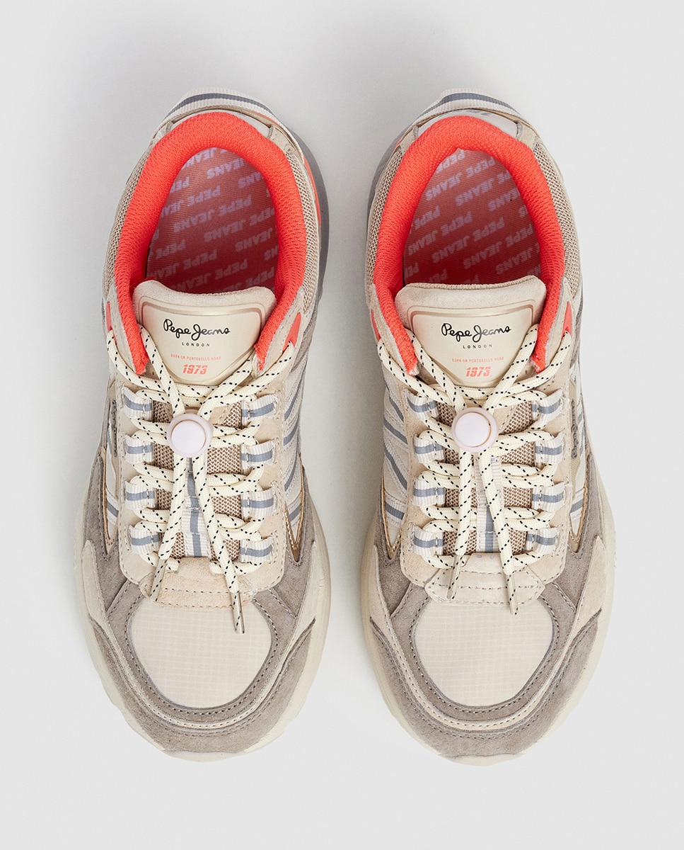 Sapatilhas Darren Trek com Mistura de Cores Bege-2