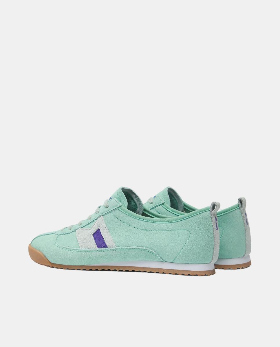 Sapatilhas Tipo Running de Sola Baixa e com Inspiração Vintage Verde Aqua-2