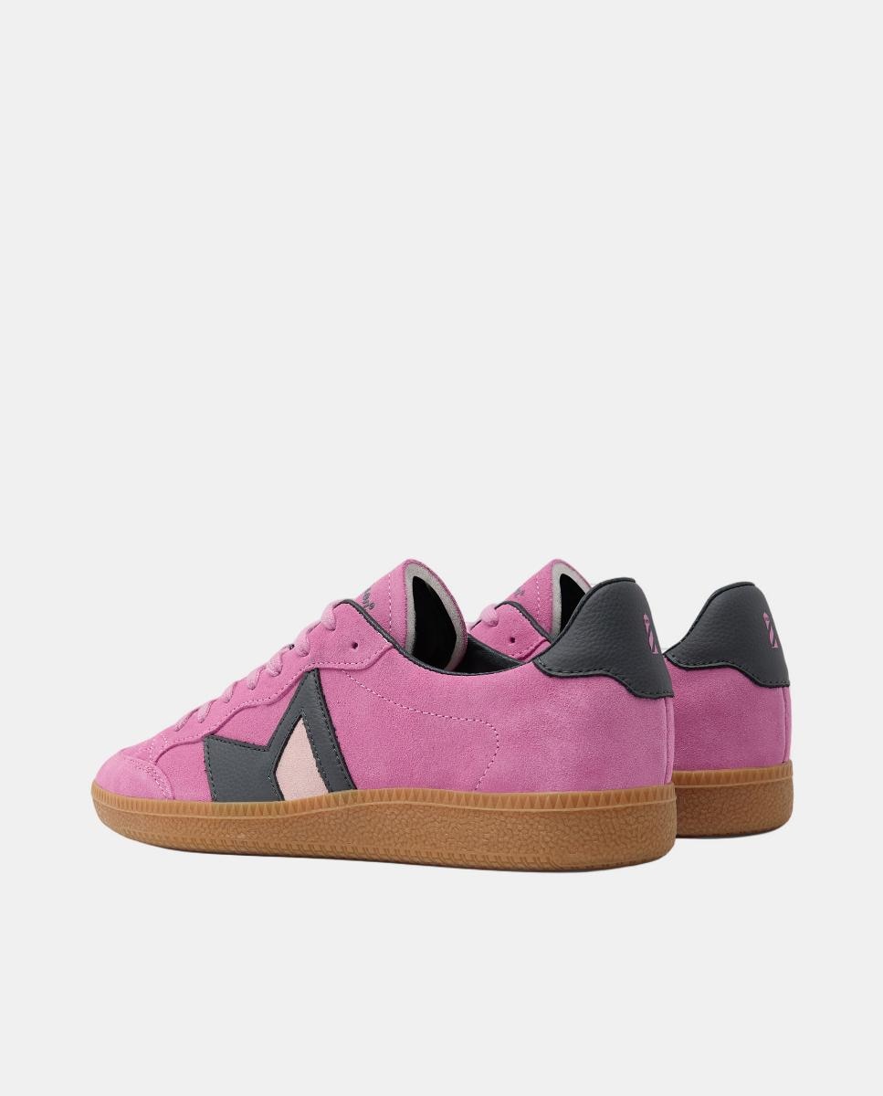 Zapatila Moma unisex de serraje y nada Rosa chicle Morrison · El