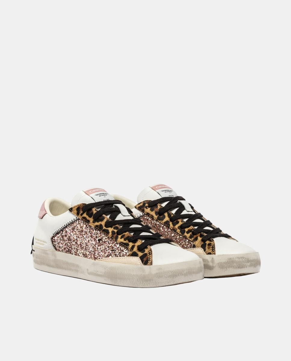 Sapatilhas Baixas Dourado Rosa-2