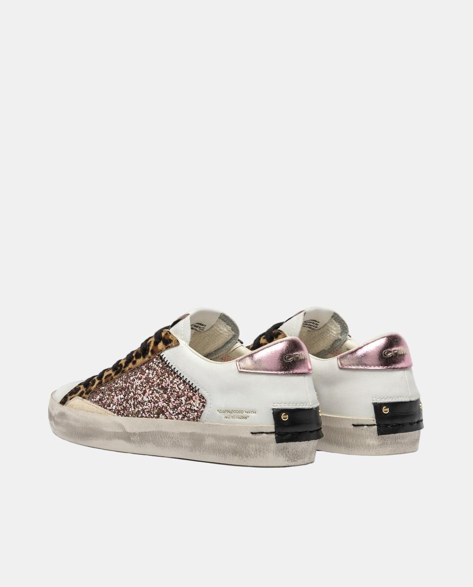 Sapatilhas Baixas Dourado Rosa-3