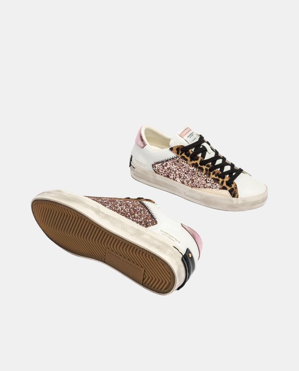 Sapatilhas Baixas Dourado Rosa-4