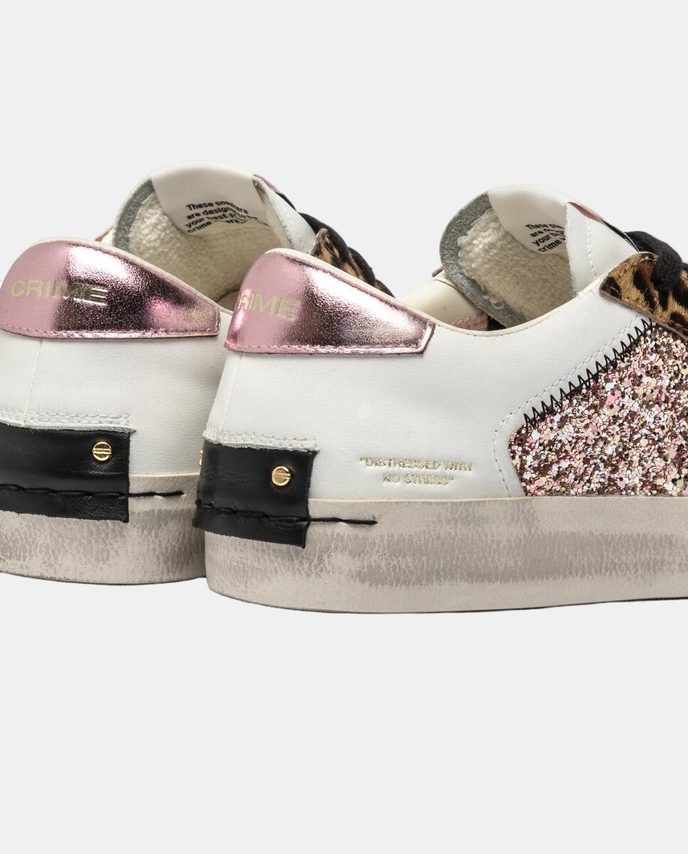 Sapatilhas Baixas Dourado Rosa-6