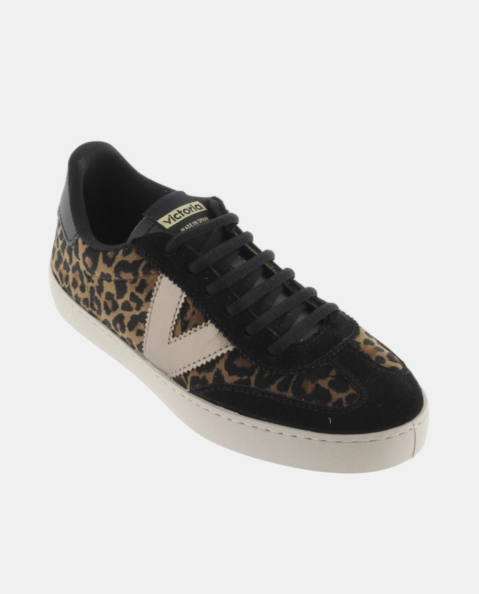 Sapatilhas Desportivas Berlim com Animal Print Castanho-2