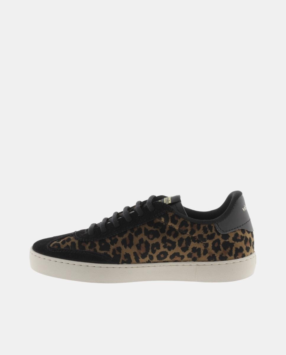 Sapatilhas Desportivas Berlim com Animal Print Castanho-3