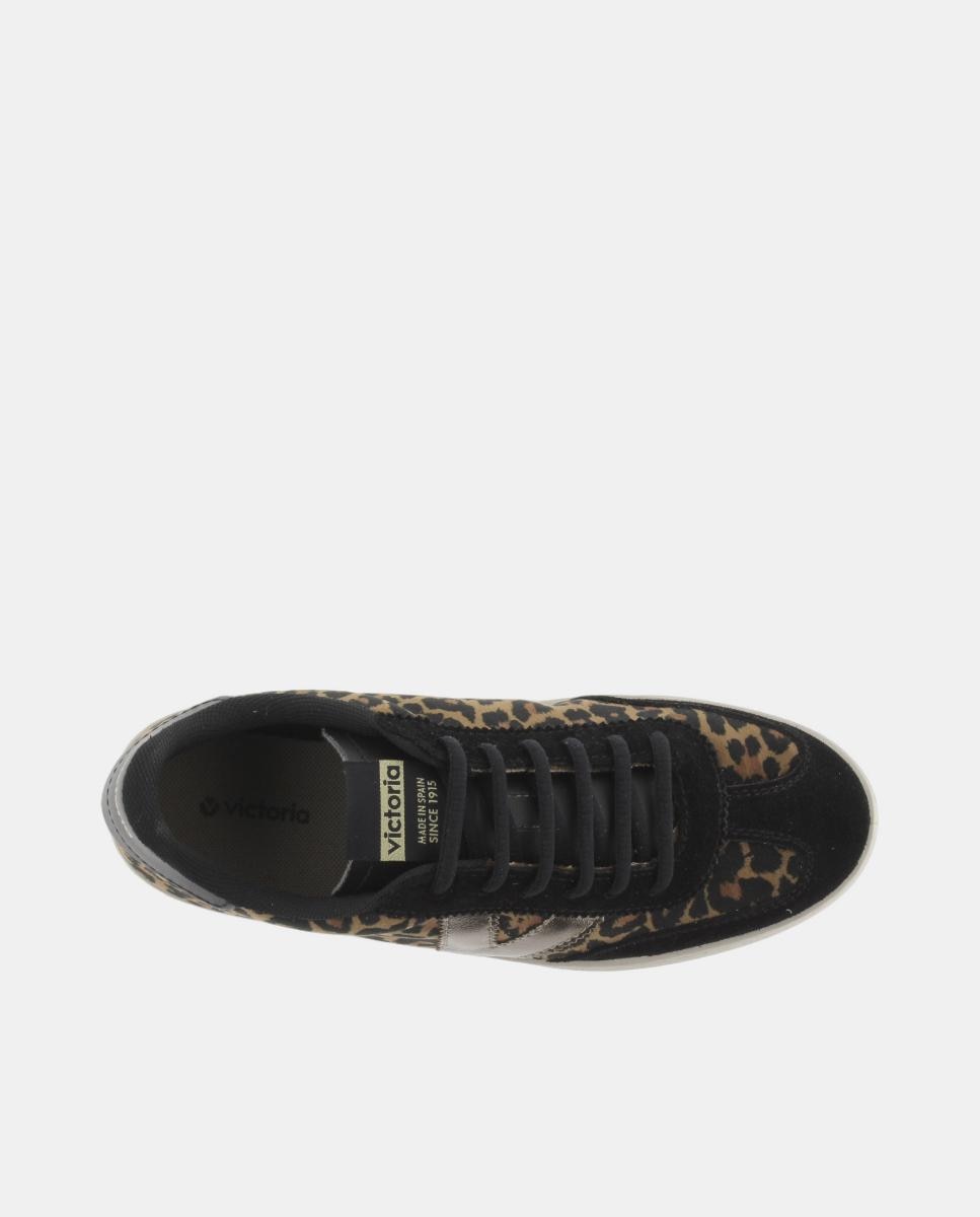 Sapatilhas Desportivas Berlim com Animal Print Castanho-4
