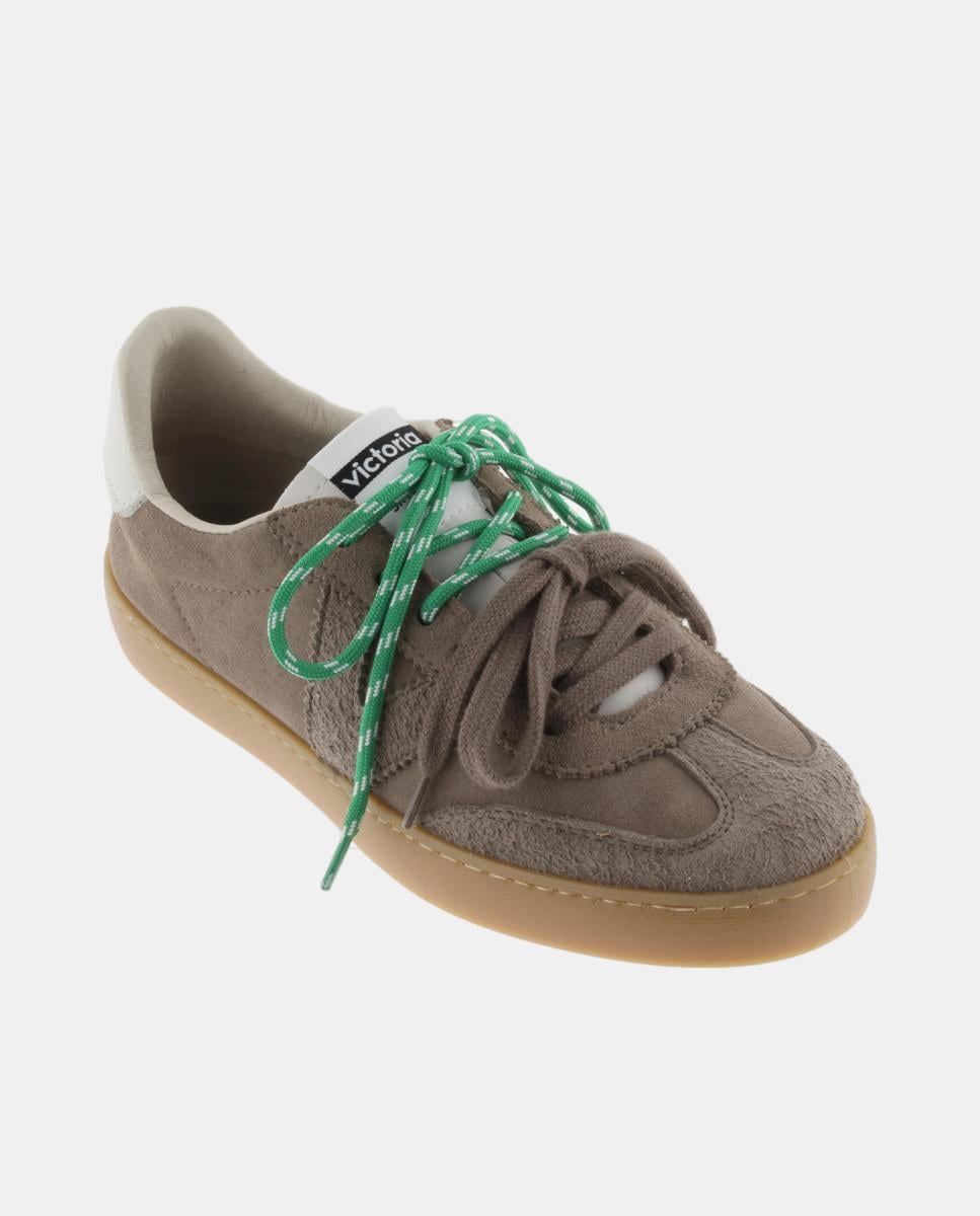 Sapatilhas de Croute com Atacador Duplo e Sola Caramelo Castanho-2