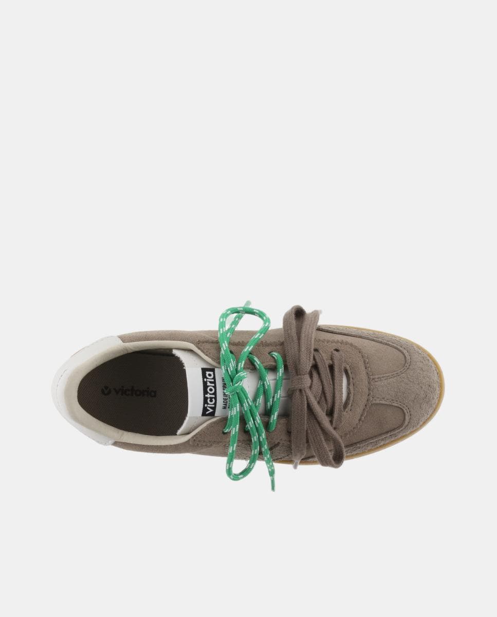 Sapatilhas de Croute com Atacador Duplo e Sola Caramelo Castanho-4