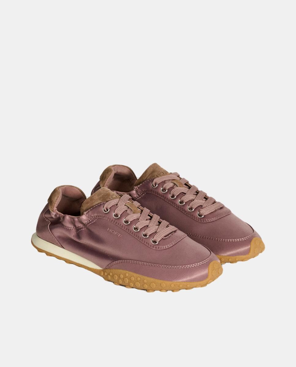 Sapatilhas Baixas de Cetim com Sola de Borracha Castanho-2