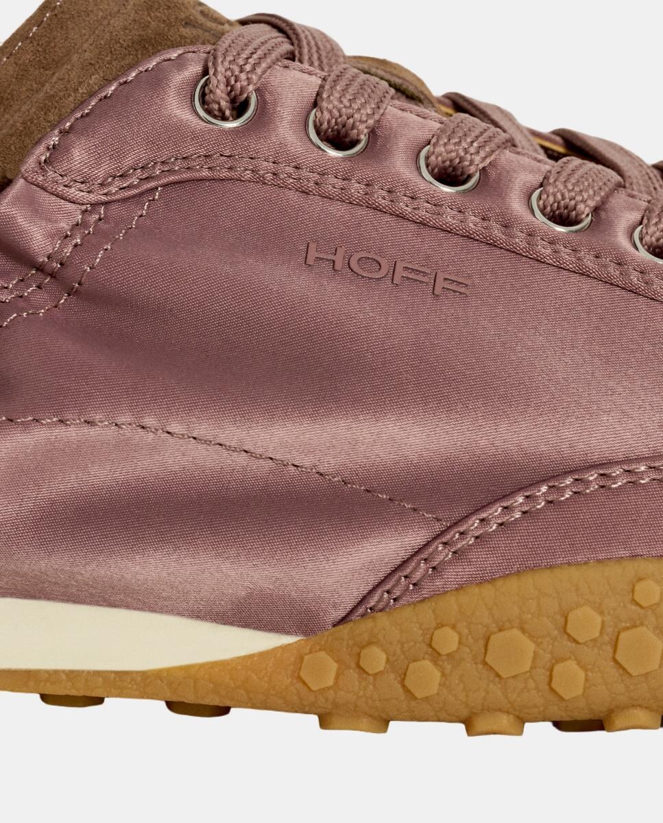 Sapatilhas Baixas de Cetim com Sola de Borracha Castanho-3