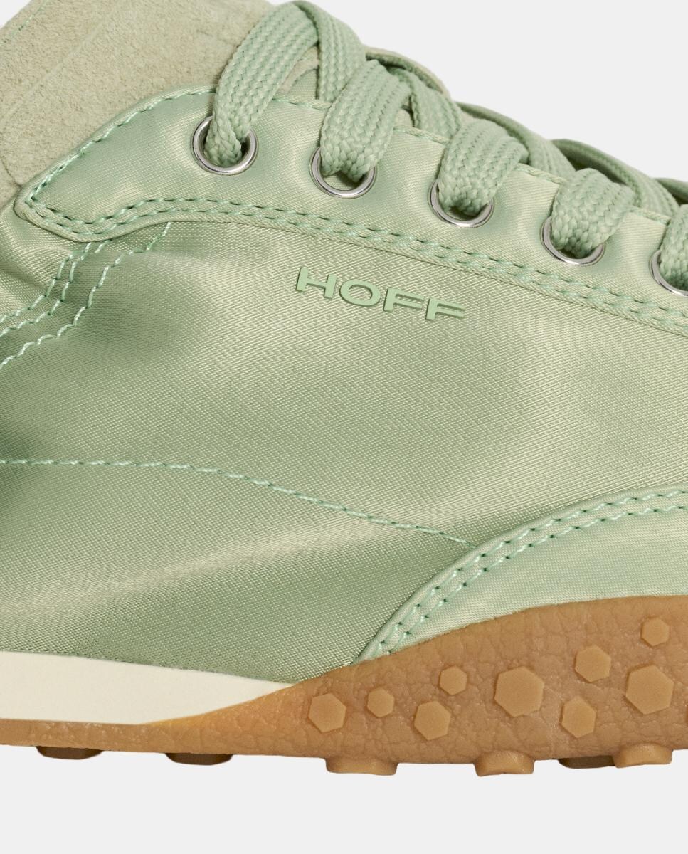 Sapatilhas Baixas de Cetim com Sola de Borracha Verde-menta-3