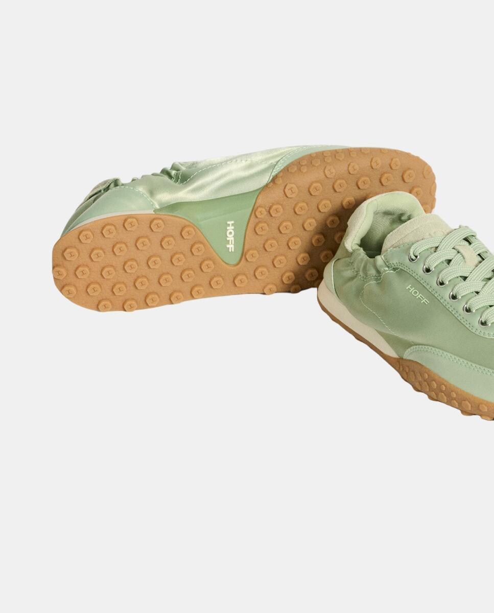 Sapatilhas Baixas de Cetim com Sola de Borracha Verde-menta-4