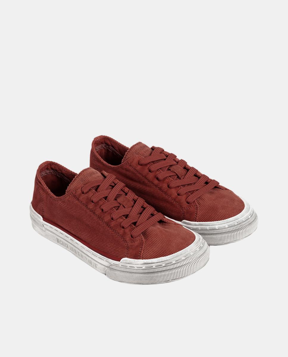 Ténis Desportivos, com Cordões, Têxtil, pg, strenk sneaker woman em Bombazina Vermelho-escuro-4