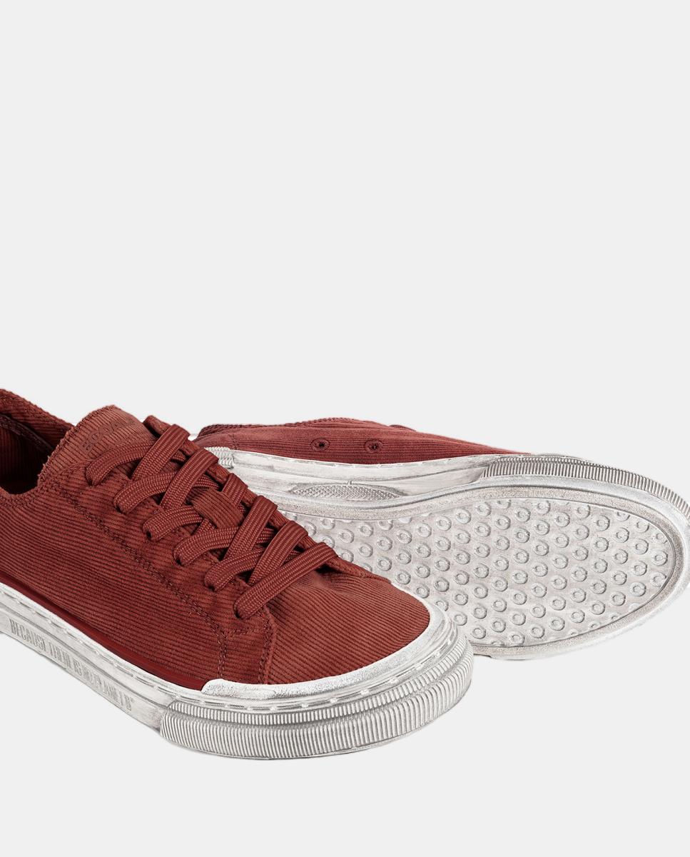 Ténis Desportivos, com Cordões, Têxtil, pg, strenk sneaker woman em Bombazina Vermelho-escuro-5
