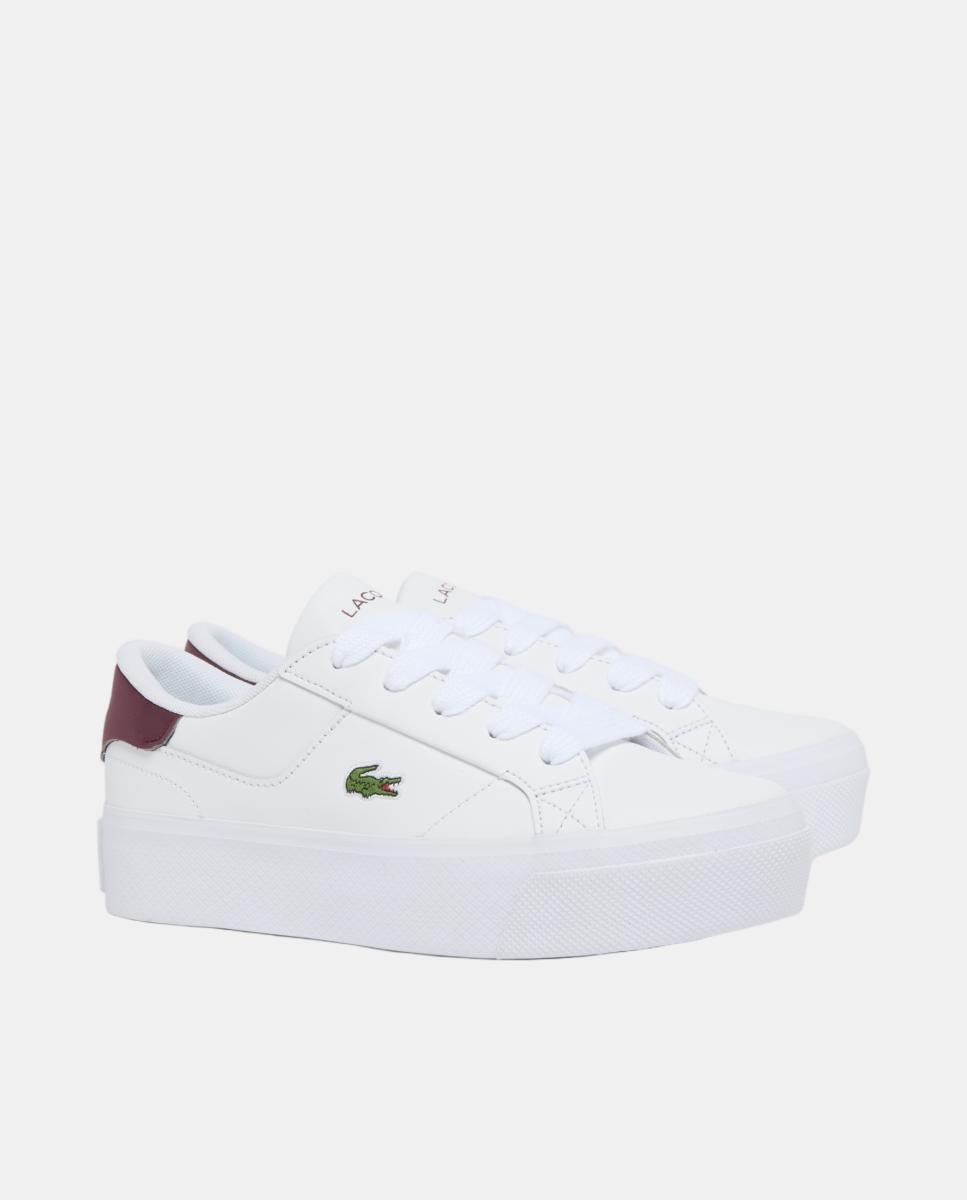 Sapatilhas Ziane Platform em Pele para Mulher Branco-2