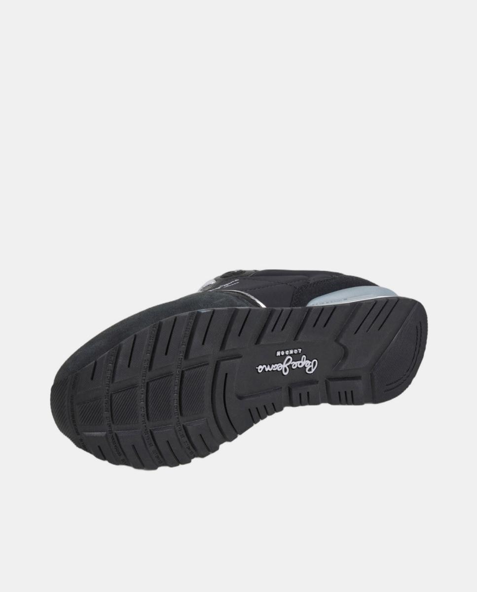 Sapatilhas de Estilo Retro Preto-6