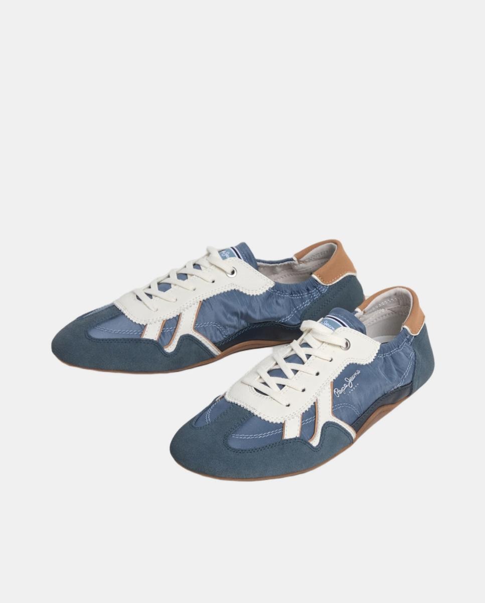 Zapatilla de mujer ultraligera en nylon - Pepe Jeans - Azul claro Azul claro-3