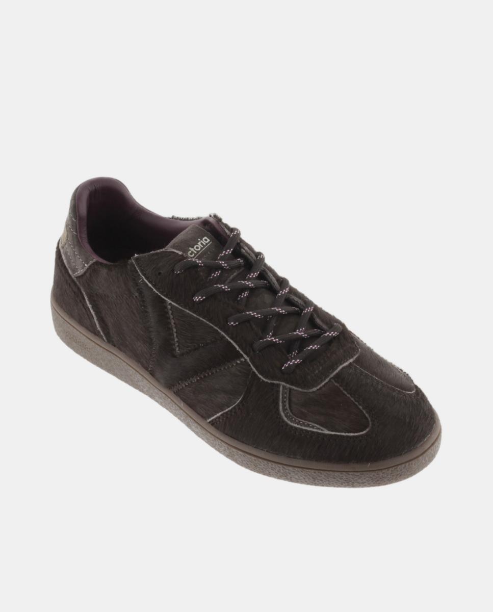 Sapatilhas Desportivas de Efeito de Potro com Sola Castanho Chocolate Castanho-escuro-2