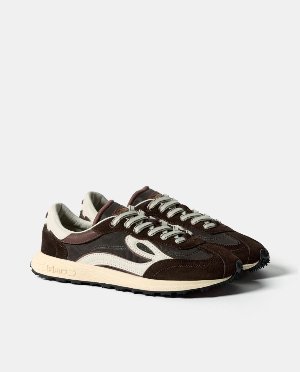 Zapatillas de mujer Lejan Melrose retro - Marrón Marrón-2