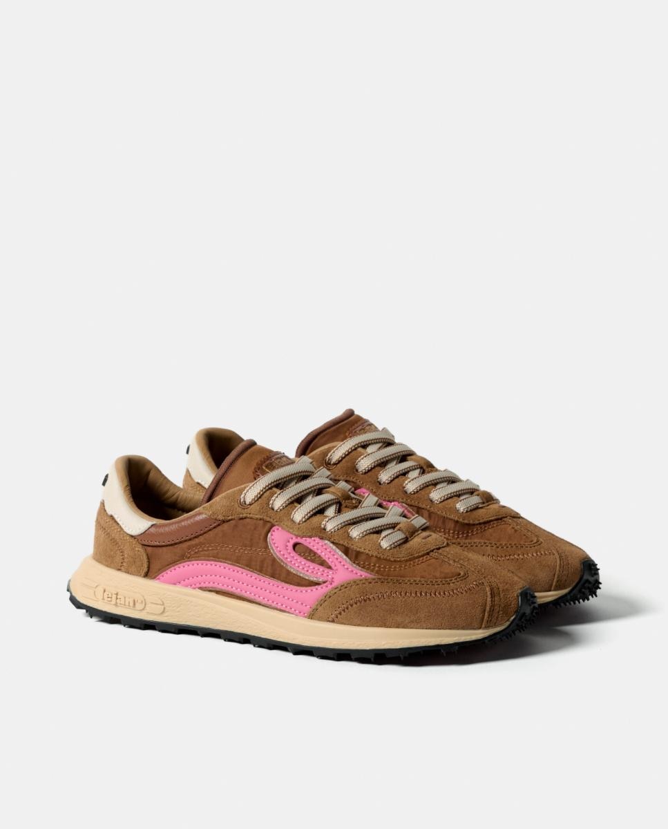 Zapatillas de mujer Lejan Melrose retro - Marrón caramelo Marrón caramelo-2