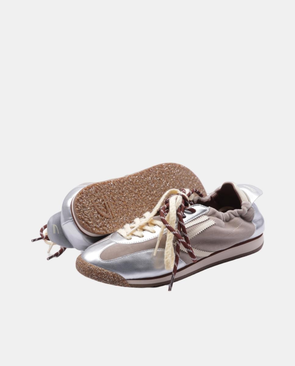 Zapatillas deportivas de mujer - PURAAI - Plata Plata-2