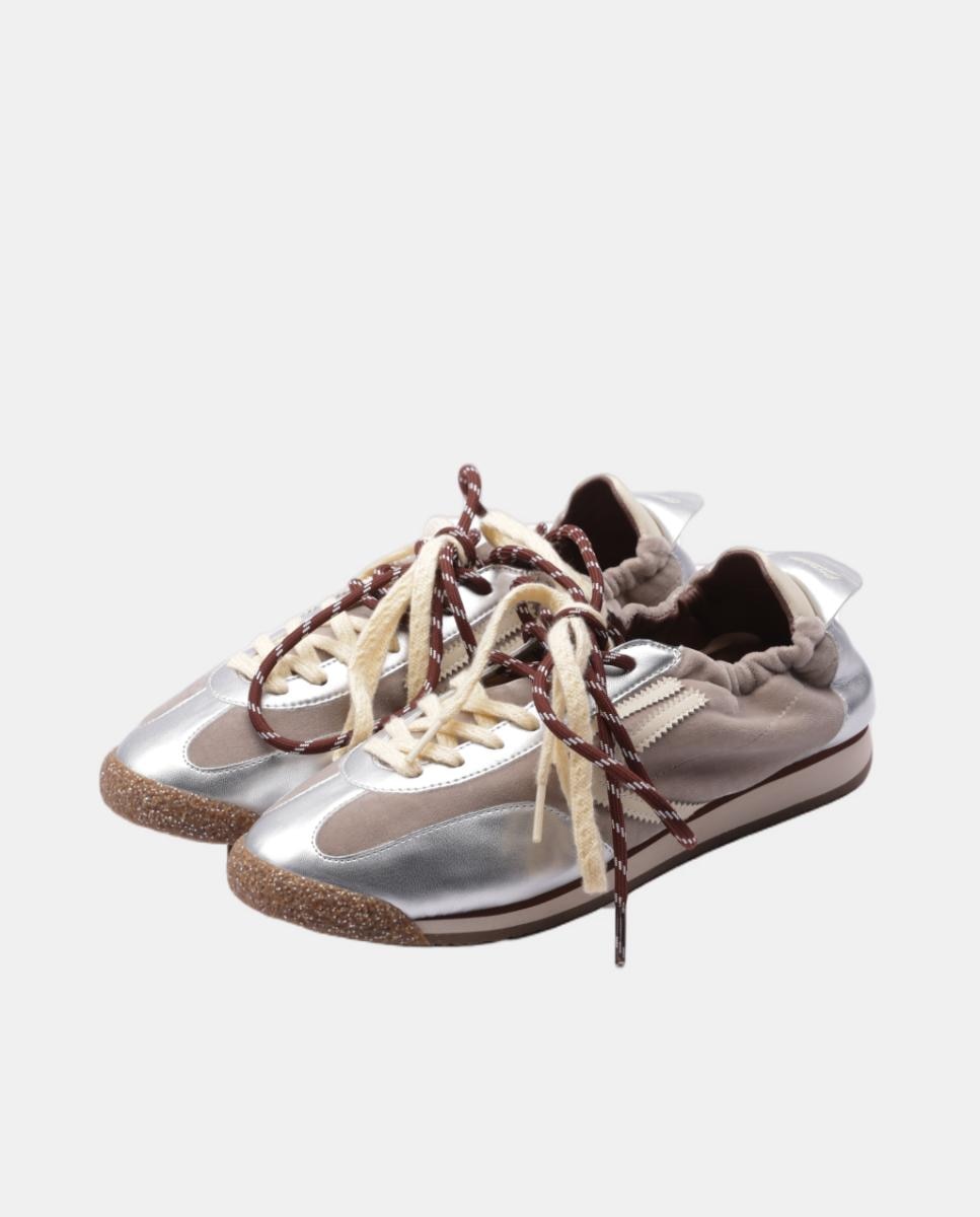 Zapatillas deportivas de mujer - PURAAI - Plata Plata-3