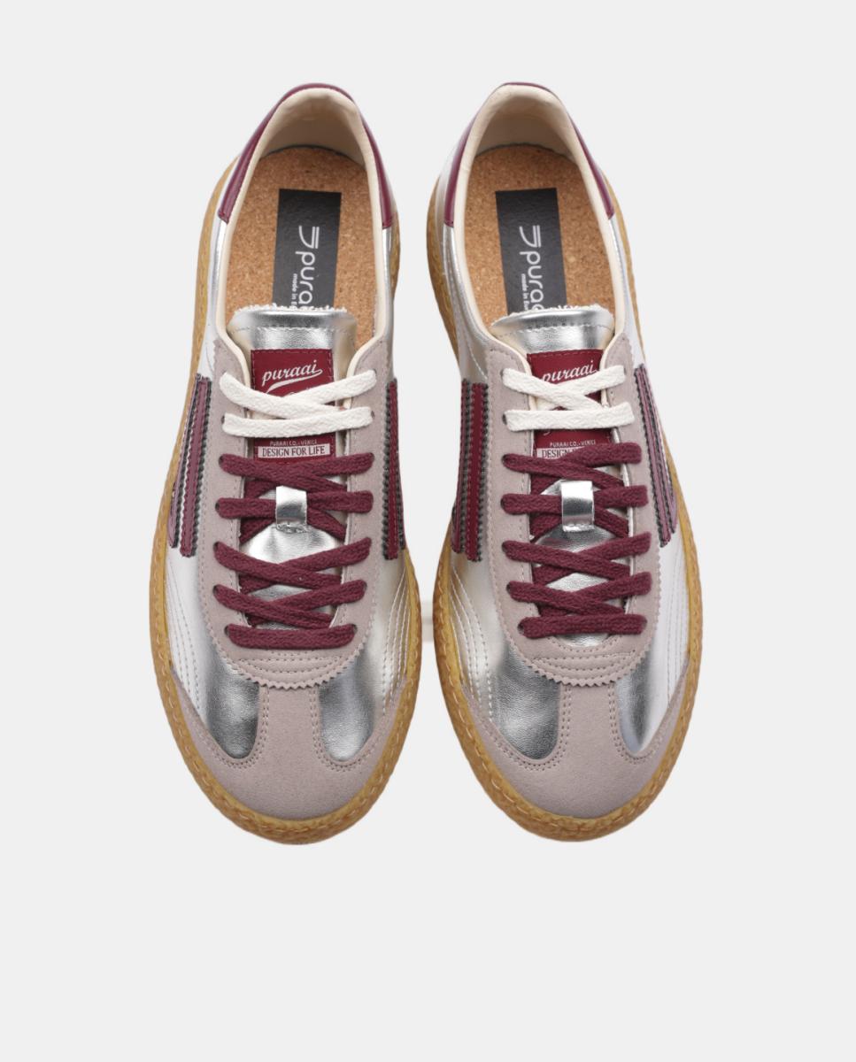 Zapatillas deportivas de mujer - PURAAI - Plata Plata-2