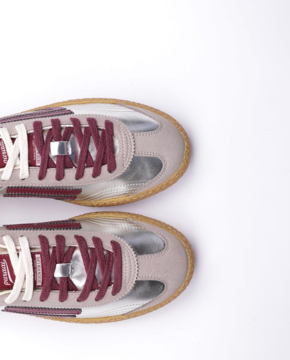 Zapatillas deportivas de mujer - PURAAI - Plata Plata-3