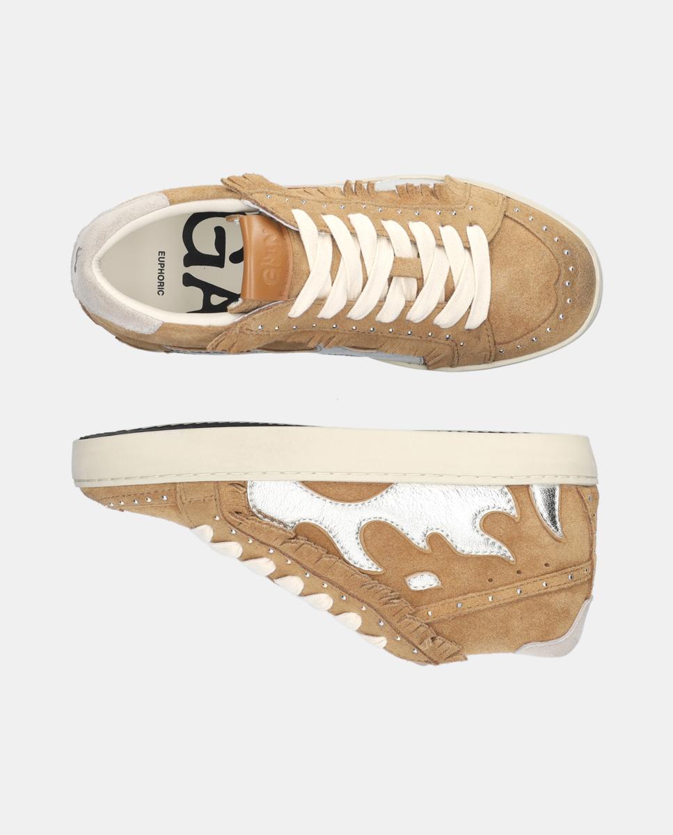 Sapatilhas Desportivas em Croute Castanho-claro-5