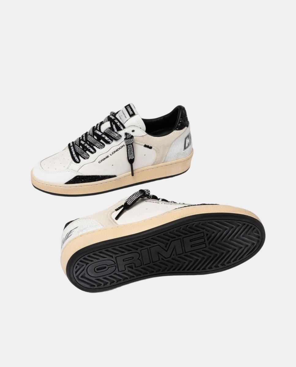 Sapatilhas tipo retro basket Branco-4