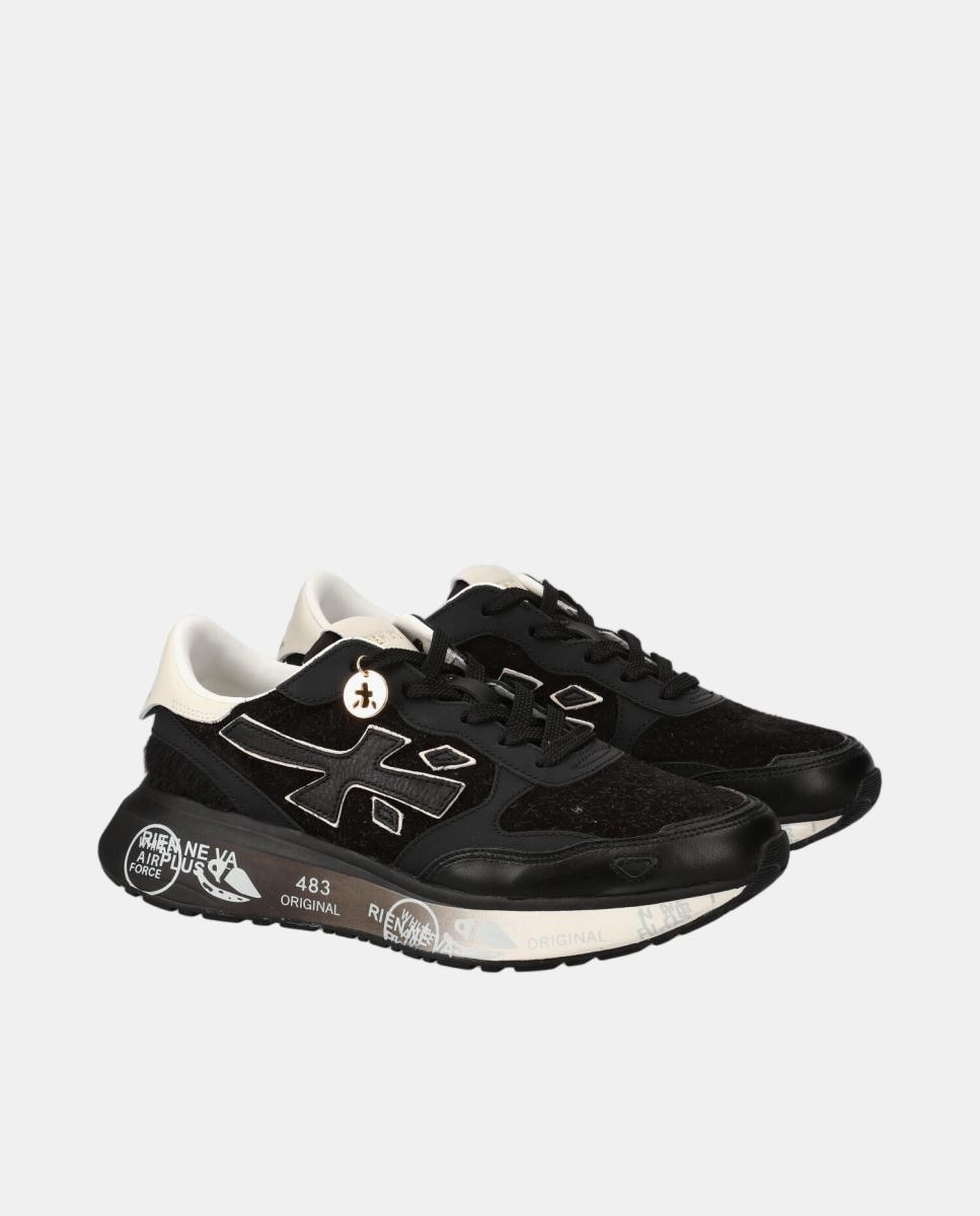 Deportivo de mujer Lauryn de inspiración running - Premiata - Negro Negro-2