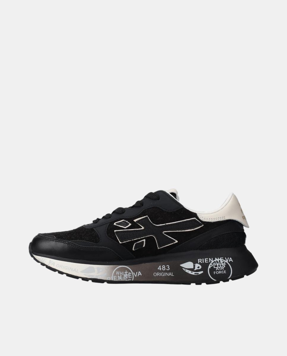 Deportivo de mujer Lauryn de inspiración running - Premiata - Negro Negro-3