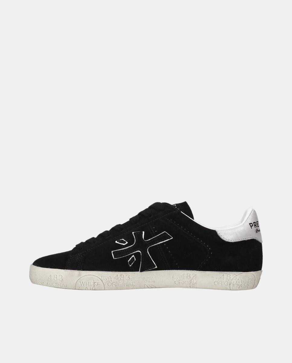 Deportivo de Mujer Stevend en piel - Premiata - Negro Negro-3