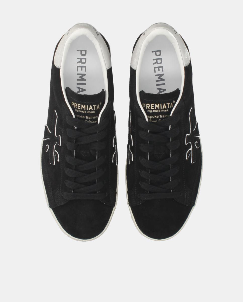 Deportivo de Mujer Stevend en piel - Premiata - Negro Negro-6