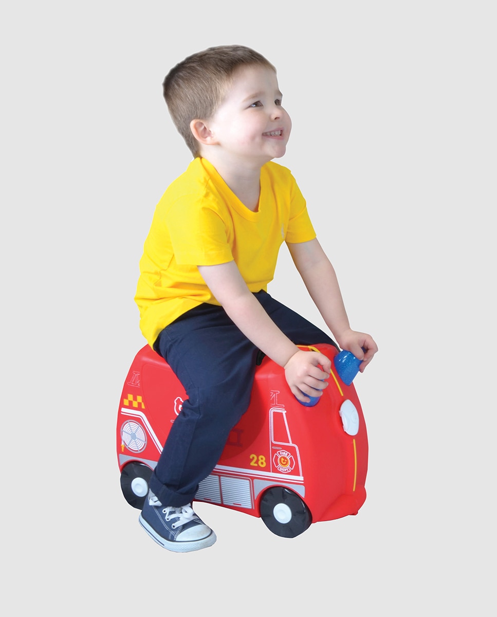 Mala de viagem infantil Freedy (Camião de bombeiros) Vermelho-5