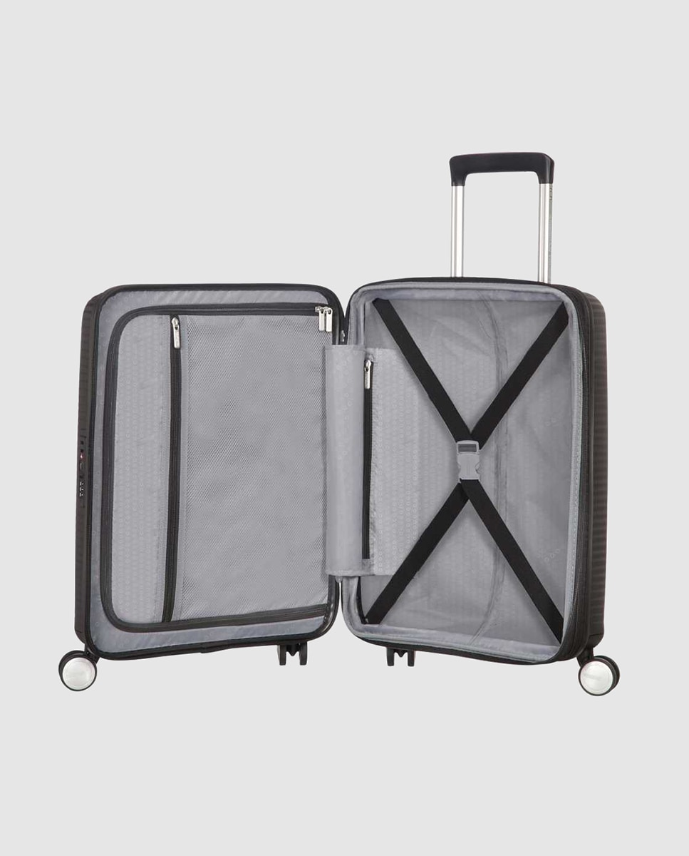 Trolley de cabine expansível SOUNDBOX rígido preto, com capacidade até 41 L Preto-2