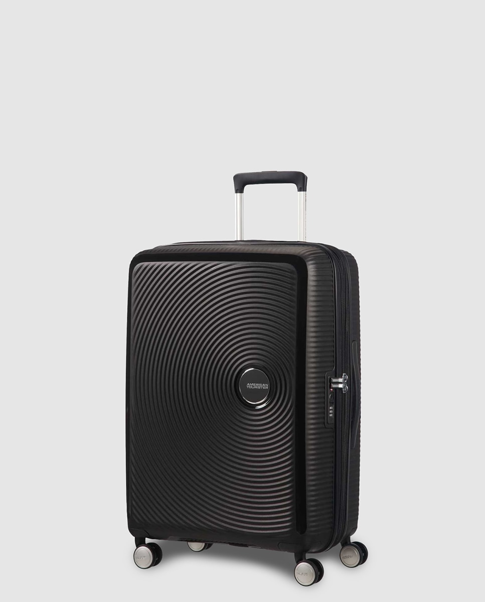 American Tourister - Maleta mediana Soundbox Spinner 67-24 Tsa Exp rígida con capacidad de 81 L.