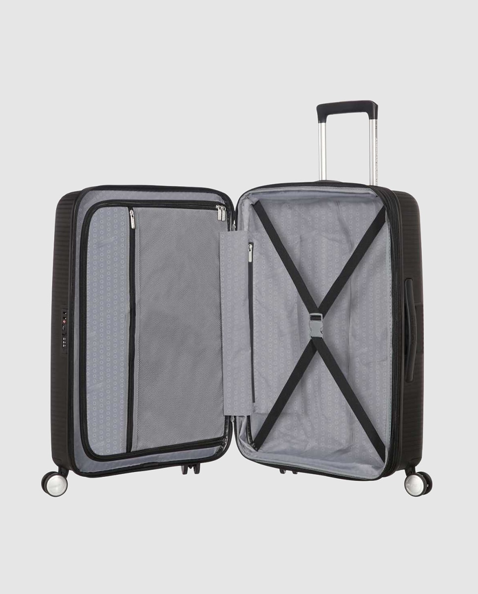 Trolley médio expansível SOUNDBOX rígido preto, com capacidade até 81 L Preto-4