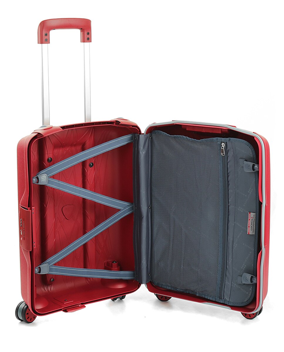 Trolley de cabine rígido vermelho, com capacidade para 41 L Vermelho-3