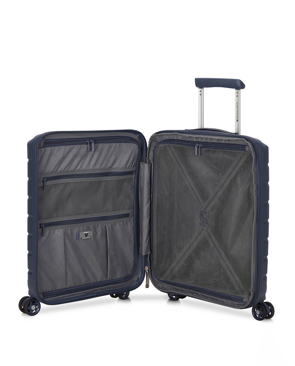 Trolley de Cabine Business B-Flying Rígido Expansível com Capacidade até 47 L Azul-3