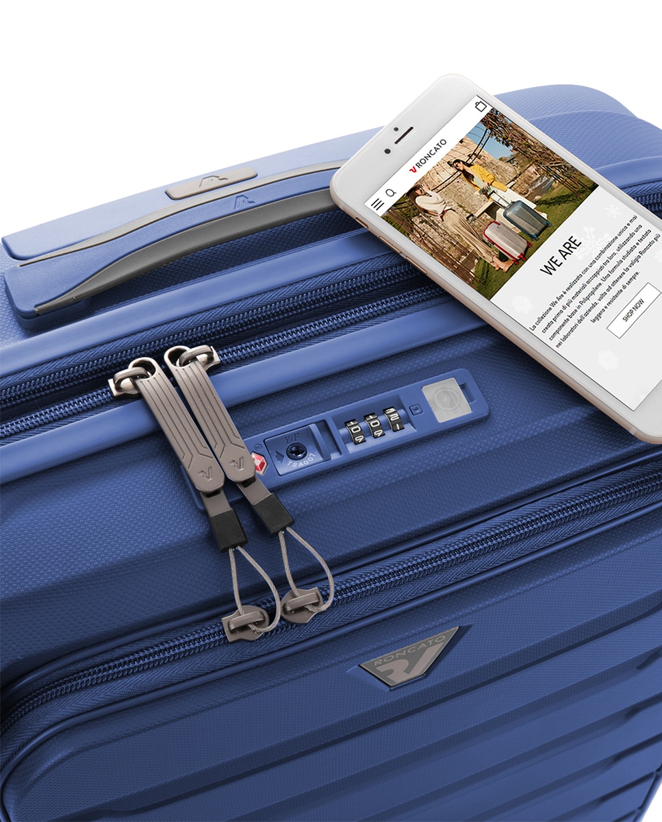 Trolley de Cabine Business B-Flying Rígido Expansível com Capacidade até 47 L Azul-8