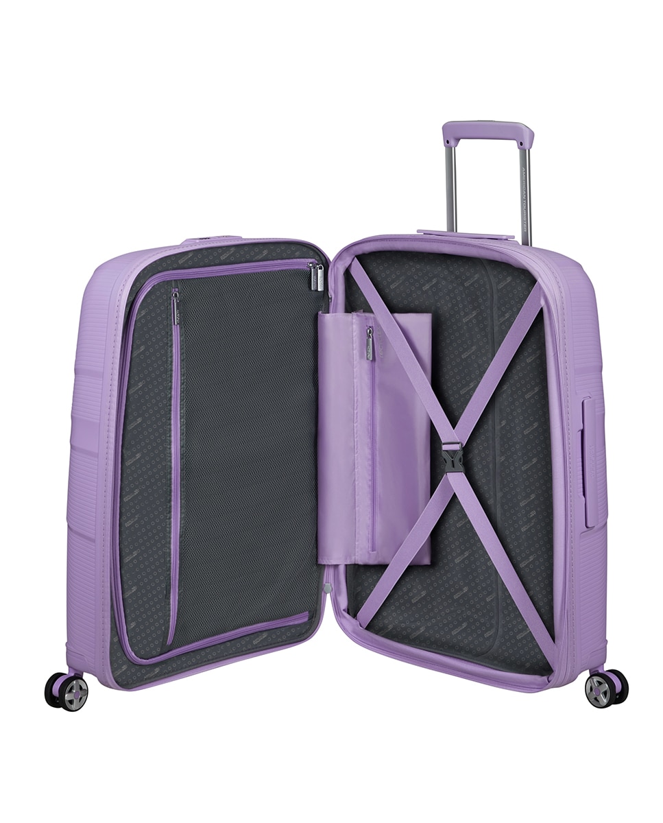 Trolley Médio Expansível Starvibe Rígido com Capacidade até 77 L Roxo-3