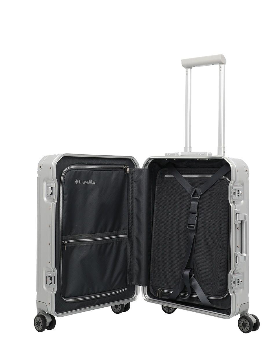 Trolley de Cabine de Alumínio Prata-3