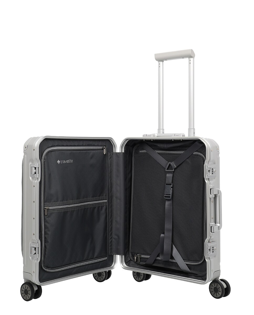 Maleta cabina aluminio - Travelite - Plata Plata-3