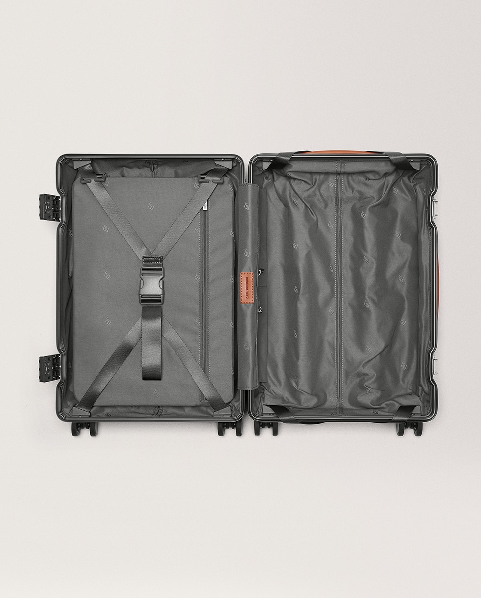 Maleta de cabina The Carry-on X trolley con bolsillo frontal - Carl Friedrik - Gris Gris-5